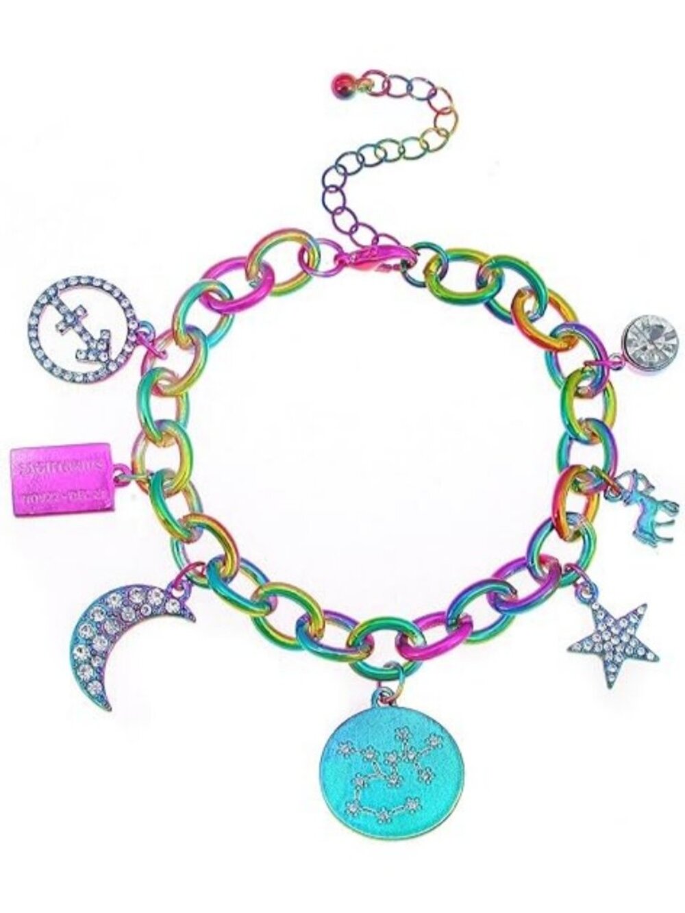 Anodized Sagittarius Gold Plated Zodiac Symbol Constellation Star Chain Bracelet